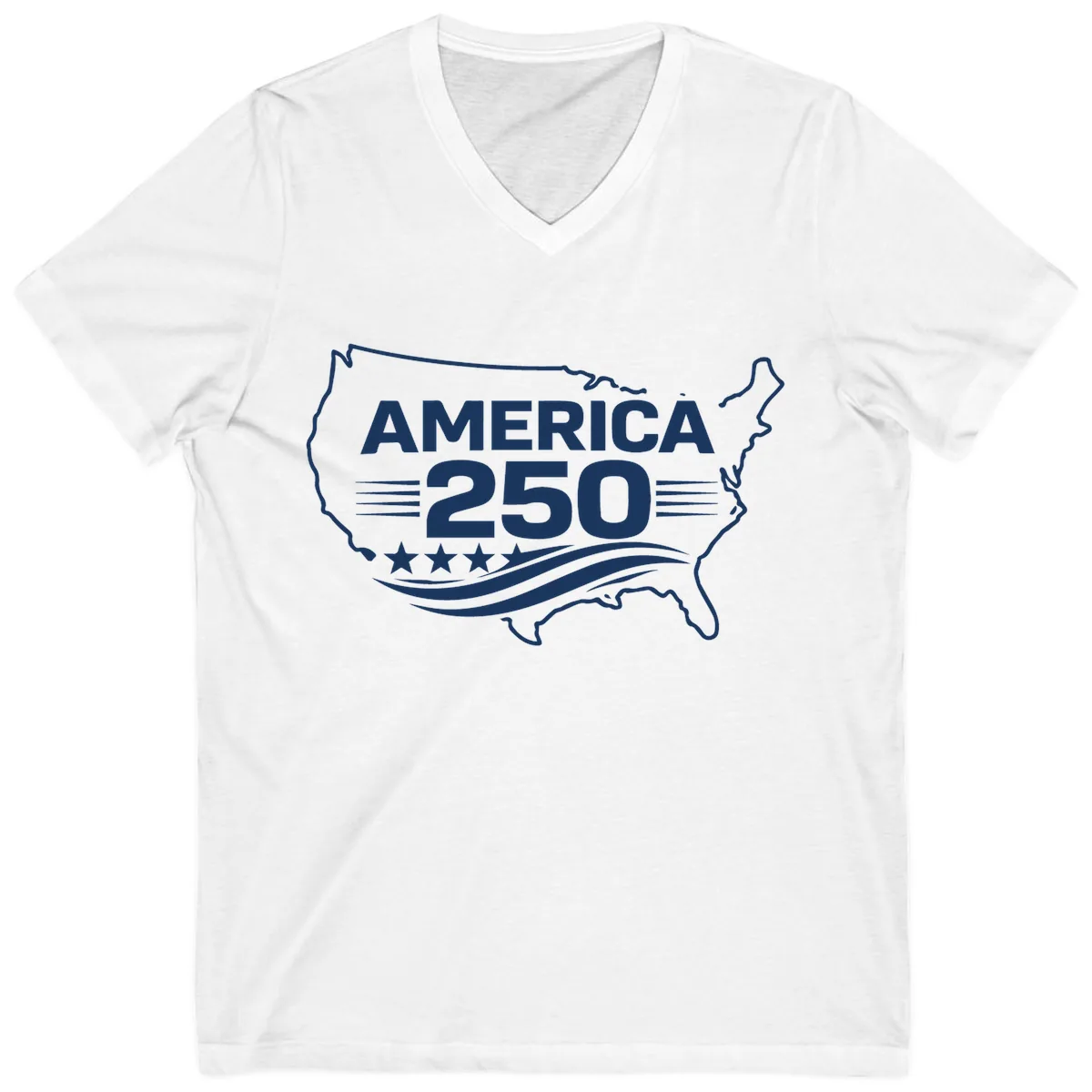 America 250th Anniversary Celebration V-Neck in White