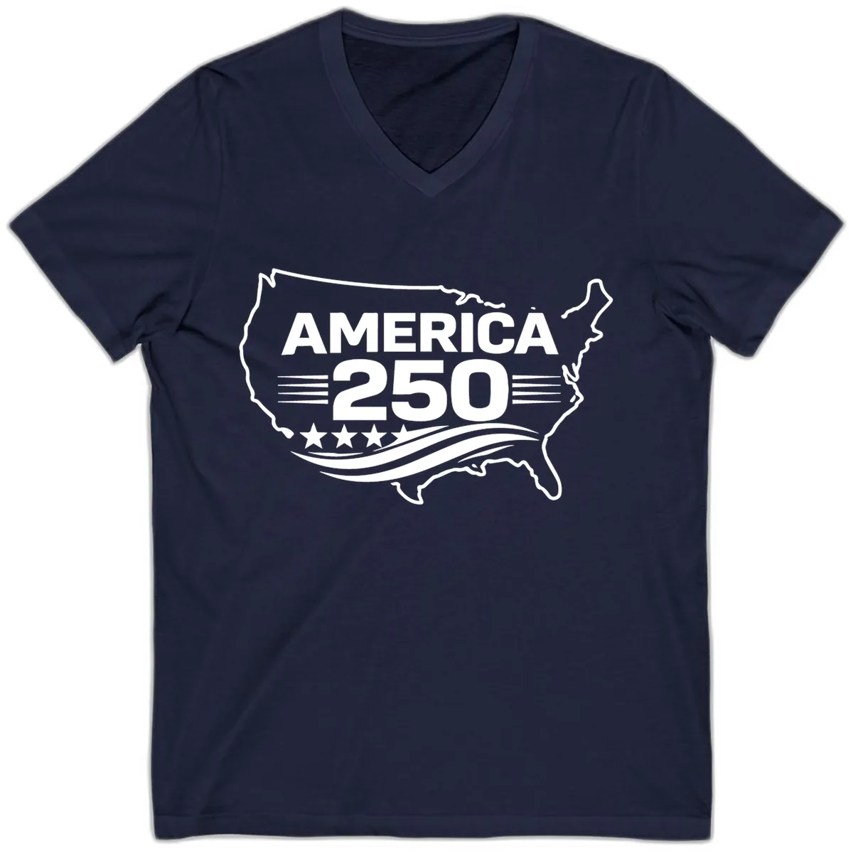 America 250th Anniversary Celebration V-Neck in Navy