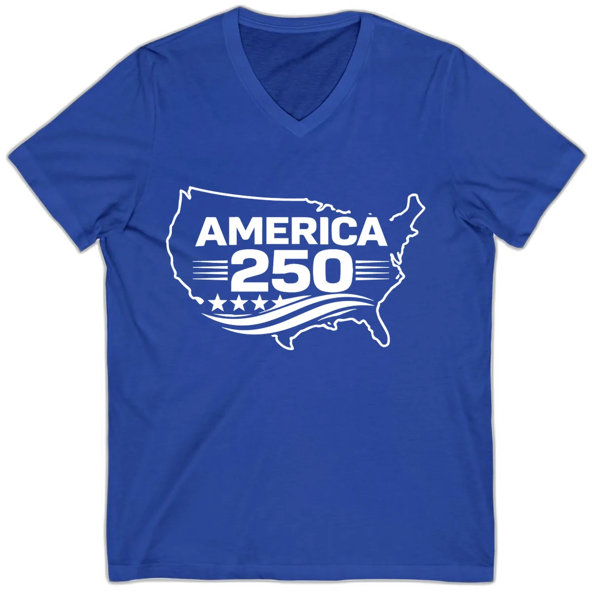 America 250th Anniversary Celebration V-Neck in True Royal