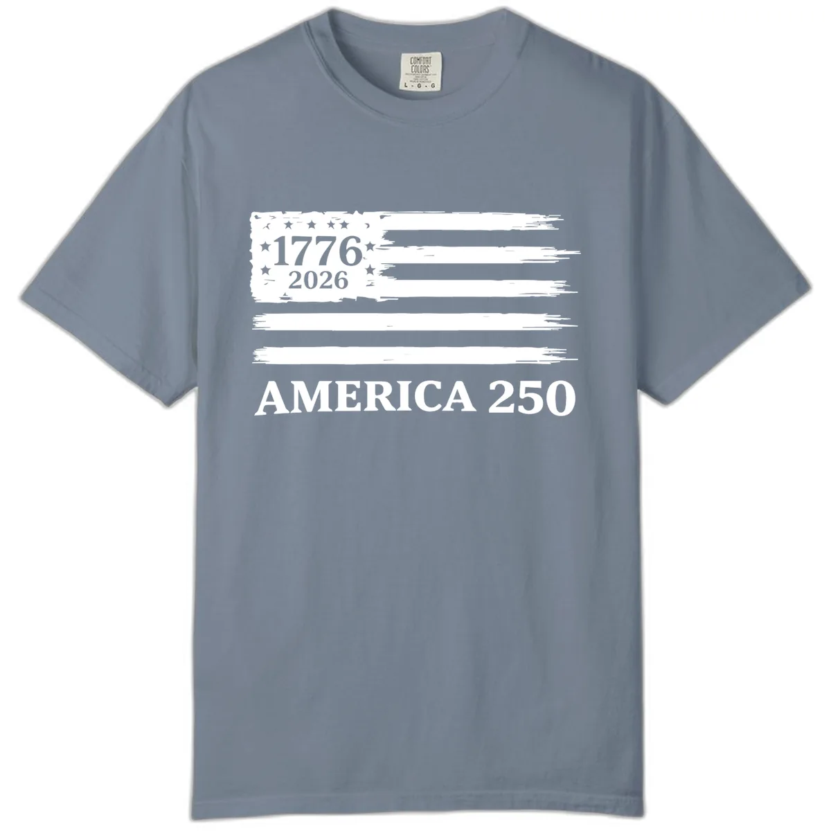 America 250th Anniversary Celebration Comfort Color in Blue Jean