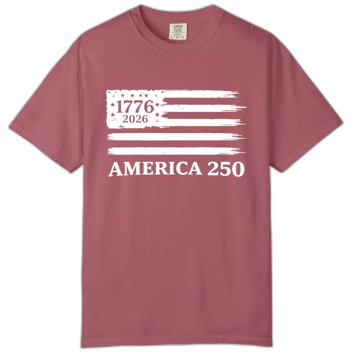 America 250th Anniversary Celebration Comfort Color in Crimson