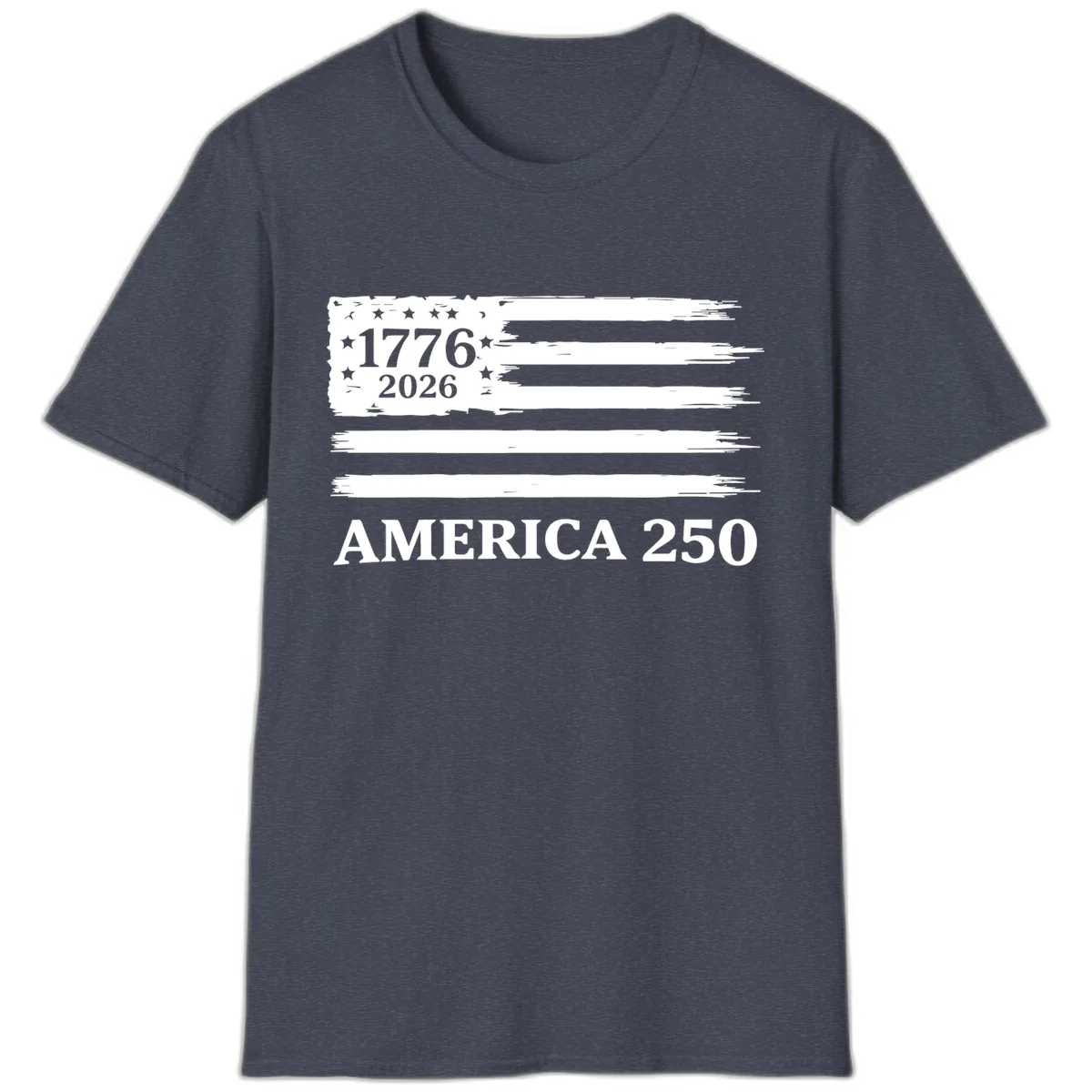 America 250th Anniversary Celebration T-Shirt in Heather Navy
