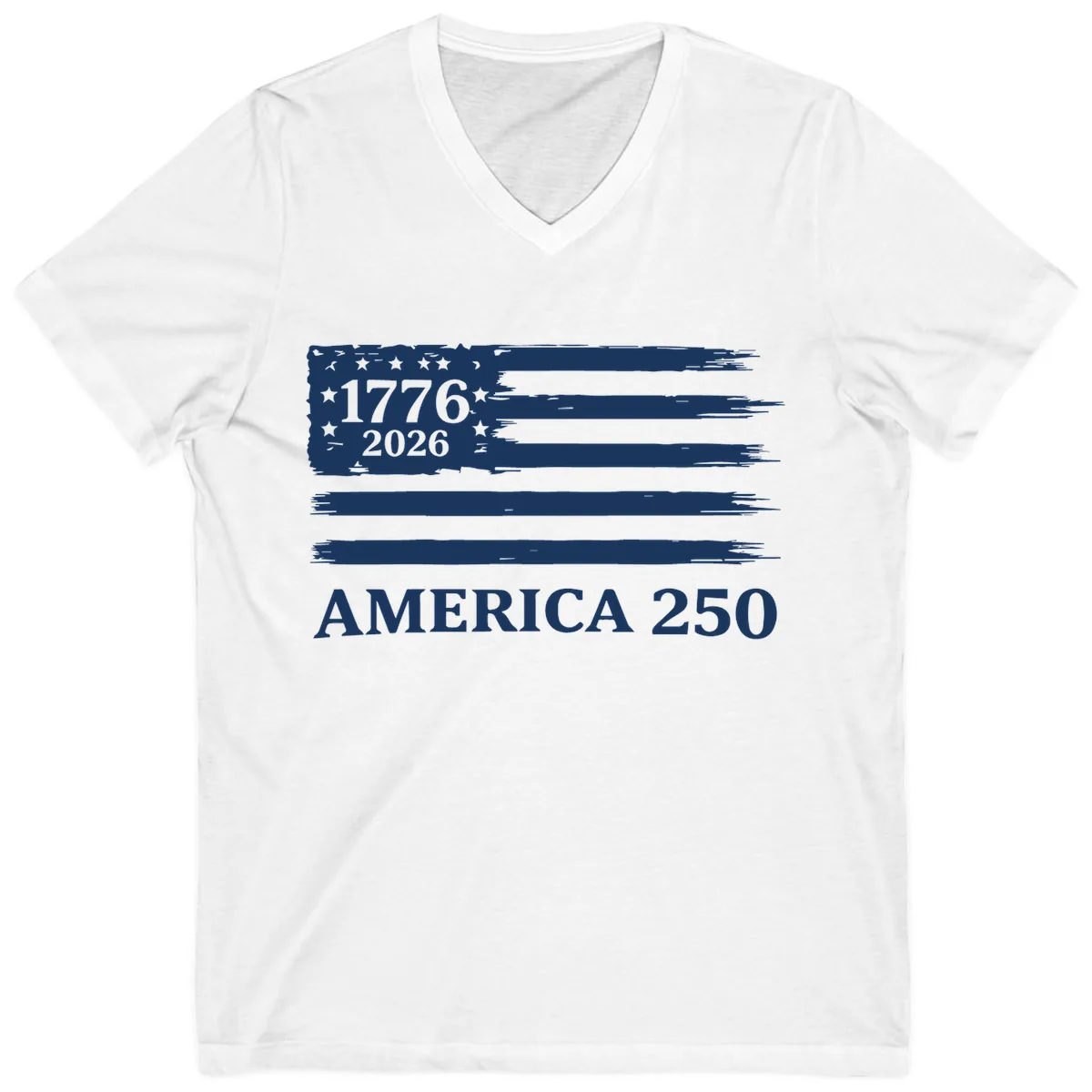 America 250th Anniversary Celebration V-Neck in White