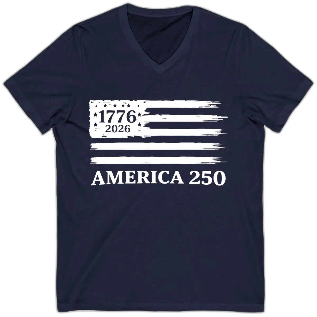 America 250th Anniversary Celebration V-Neck in Navy