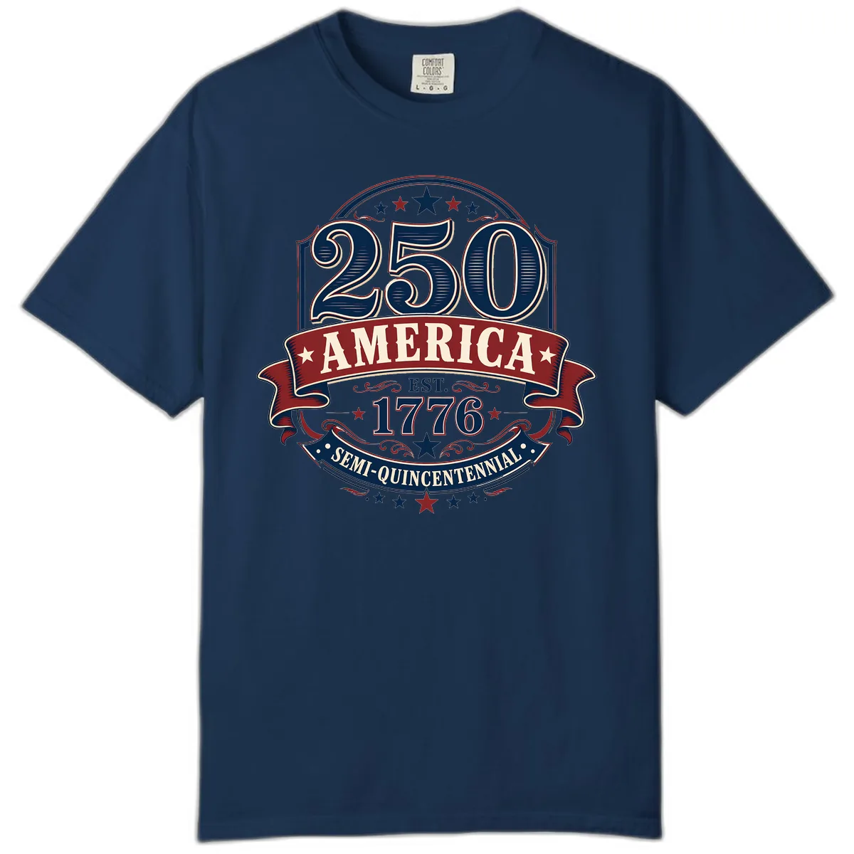 America 250th Semi-Quincentennial Celebration Comfort Color in Navy