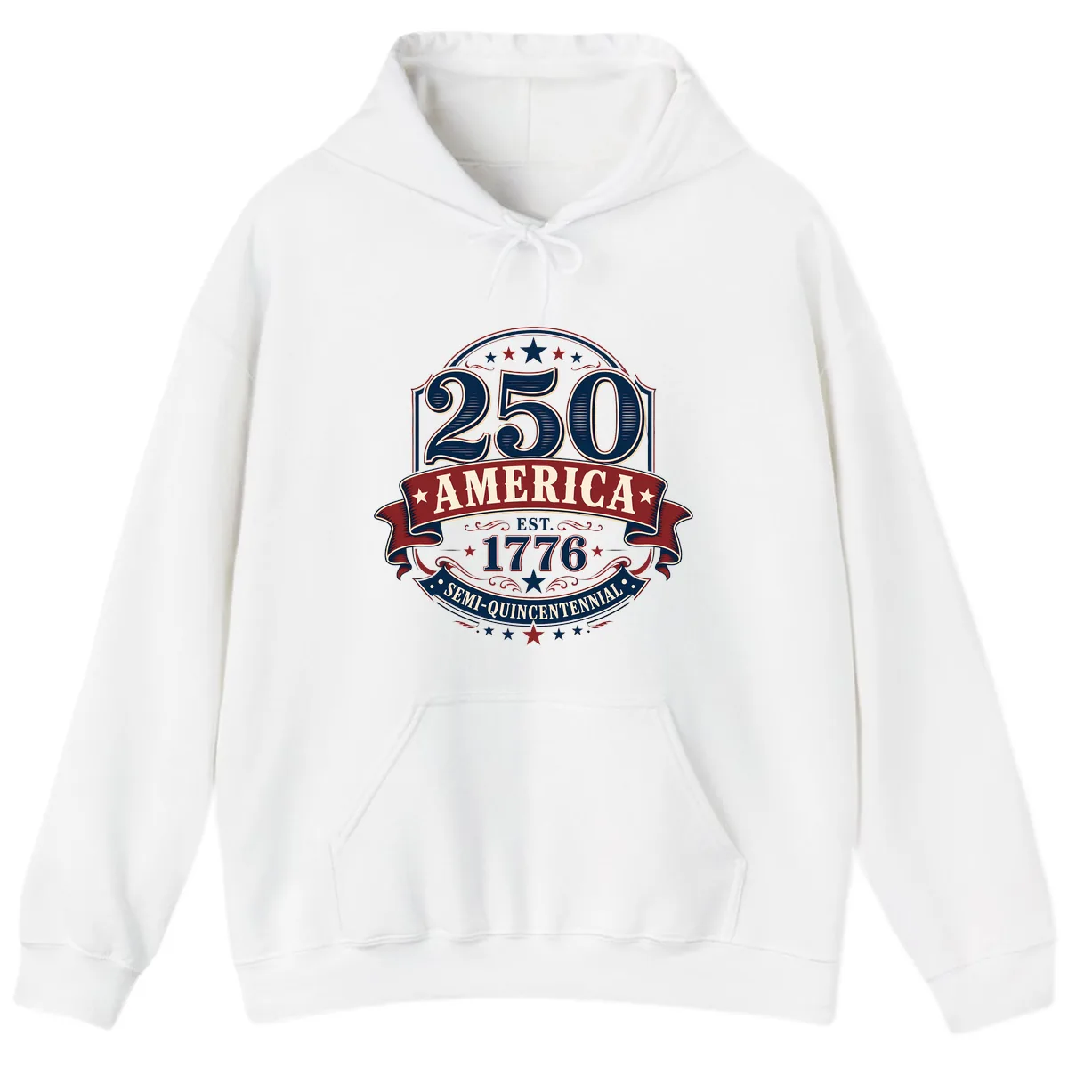 America 250th Semi-Quincentennial Celebration Hoodie in White