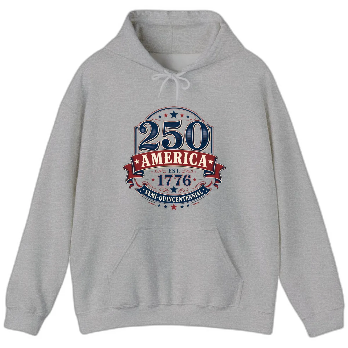 America 250th Semi-Quincentennial Celebration Hoodie in Sport Grey