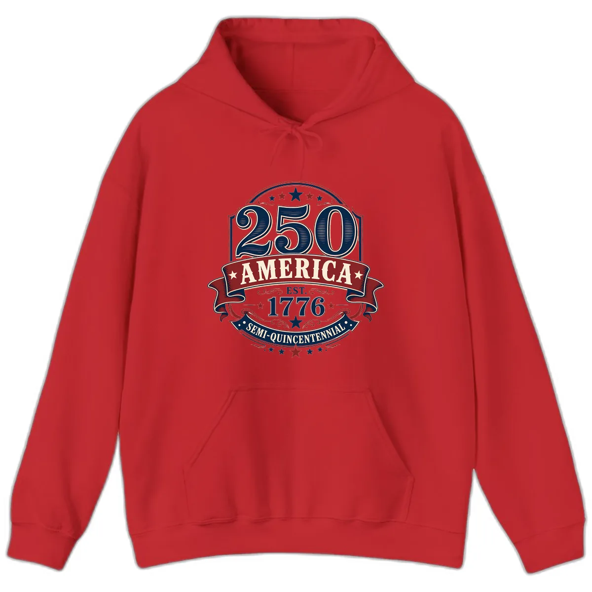 America 250th Semi-Quincentennial Celebration Hoodie in Red