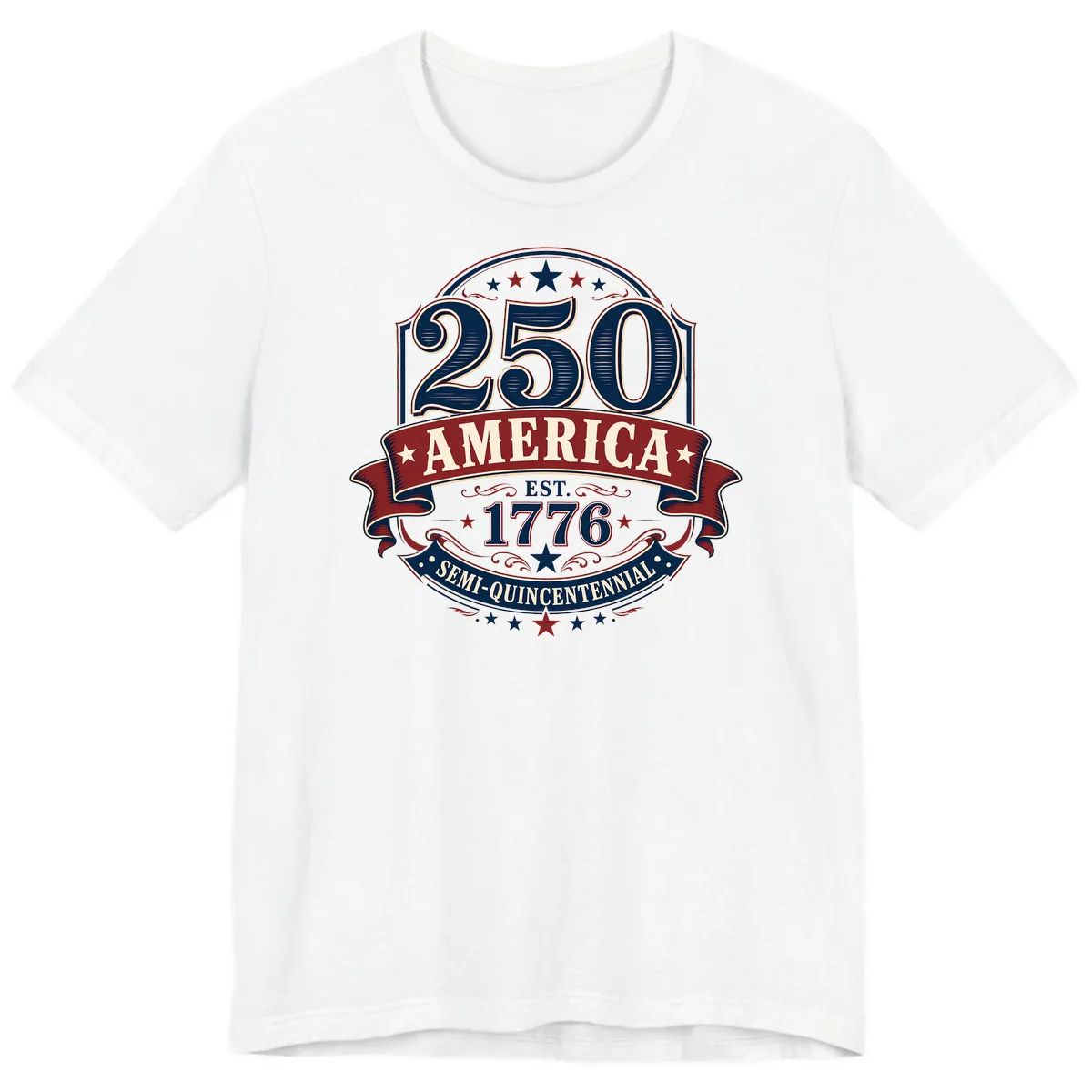 America 250th Semi-Quincentennial Celebration Premium T-Shirt in White