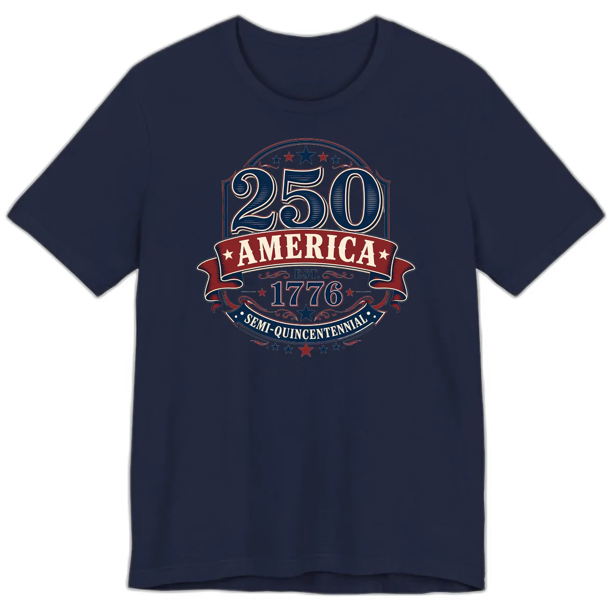 America 250th Semi-Quincentennial Celebration Premium T-Shirt in Navy