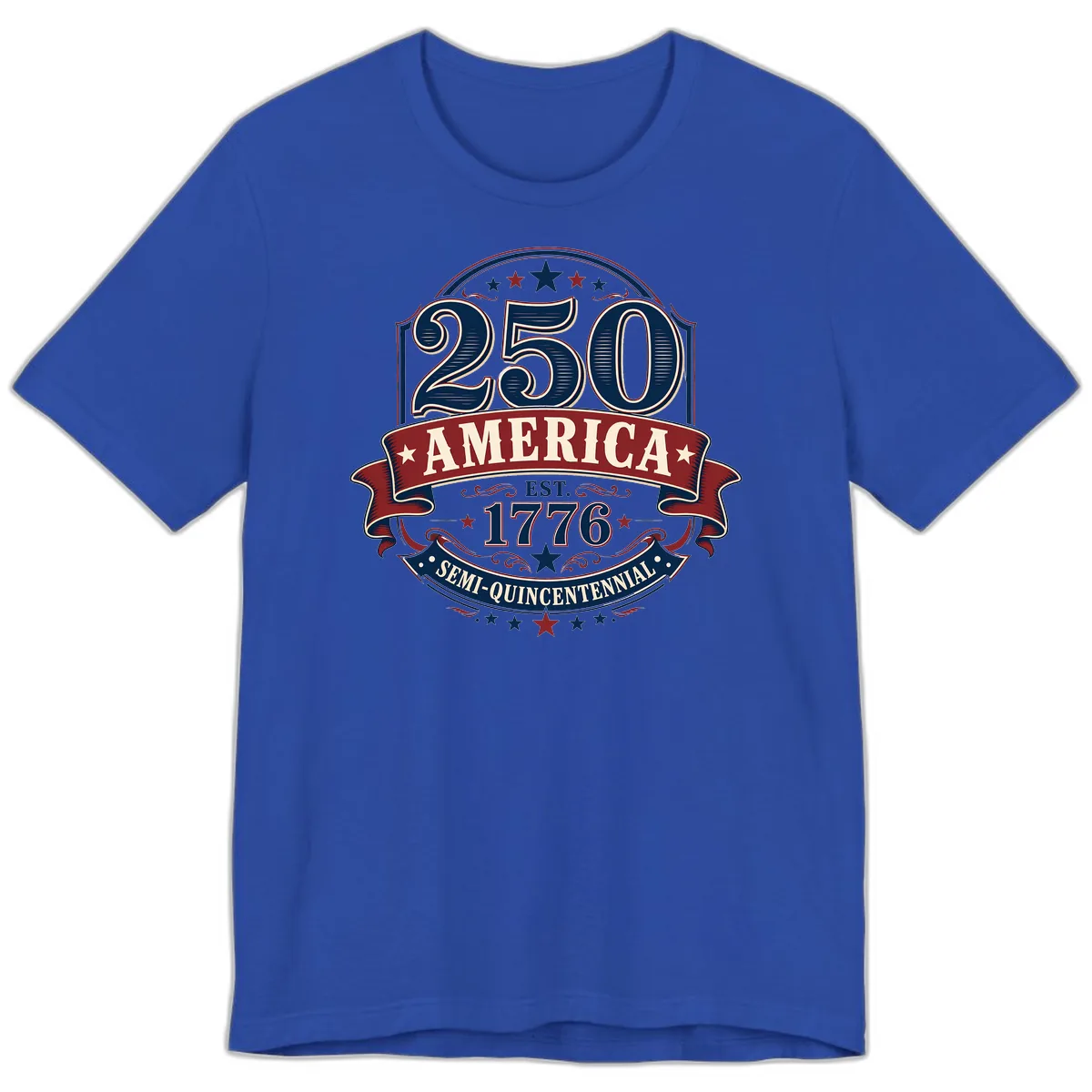 America 250th Semi-Quincentennial Celebration Premium T-Shirt in True Royal