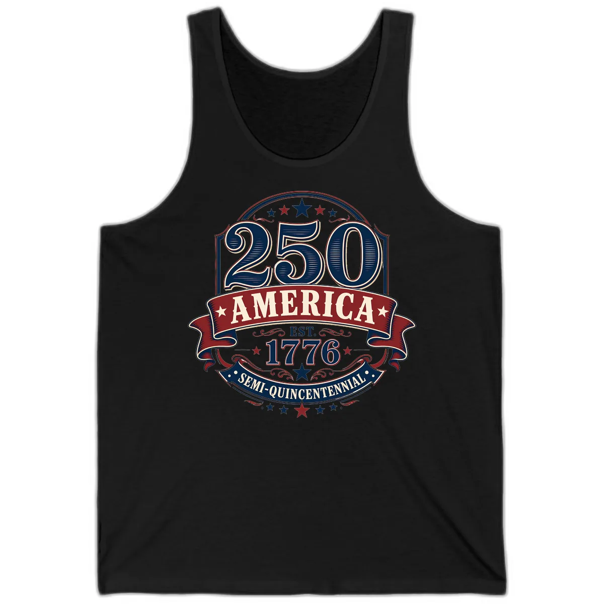 America 250th Semi-Quincentennial Celebration Tank in Black