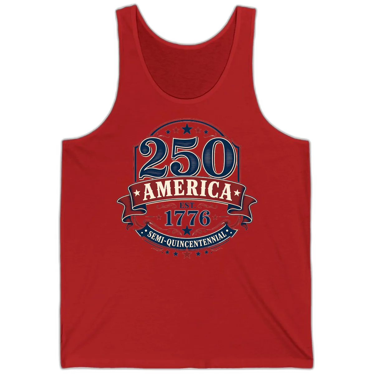 America 250th Semi-Quincentennial Celebration Tank in Red