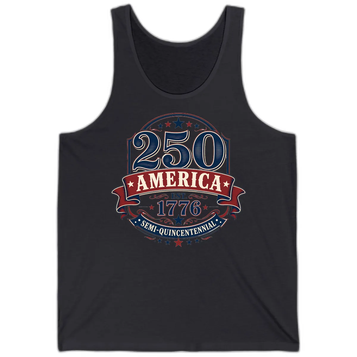 America 250th Semi-Quincentennial Celebration Tank in Dark Grey
