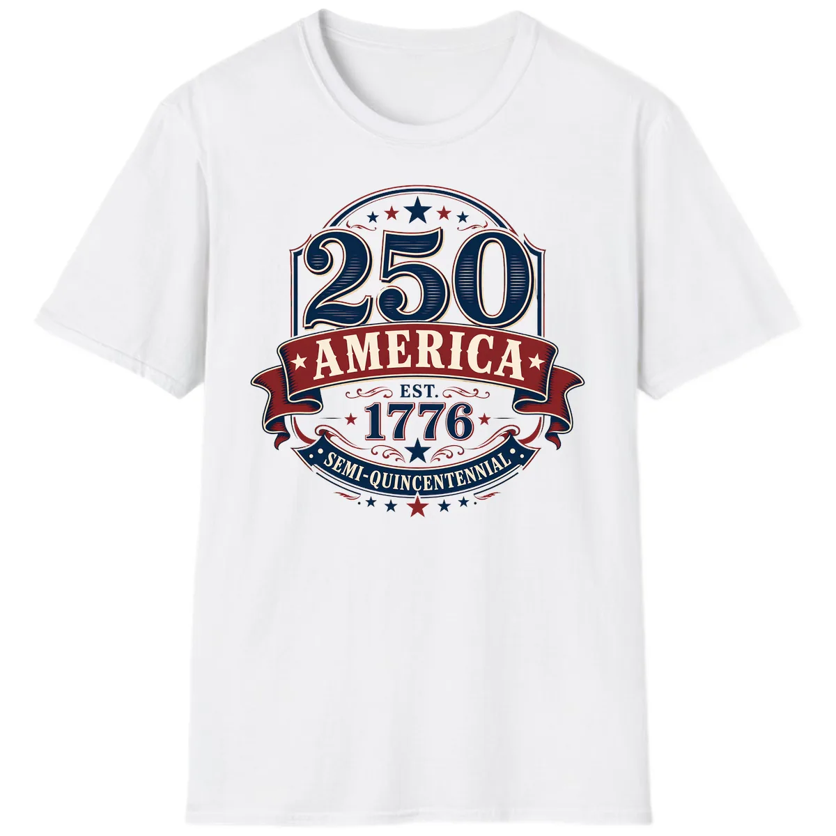 America 250th Semi-Quincentennial Celebration T-Shirt in White