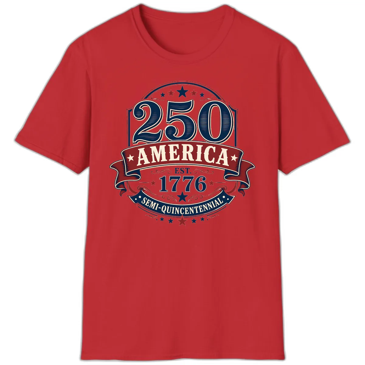 America 250th Semi-Quincentennial Celebration T-Shirt in Red