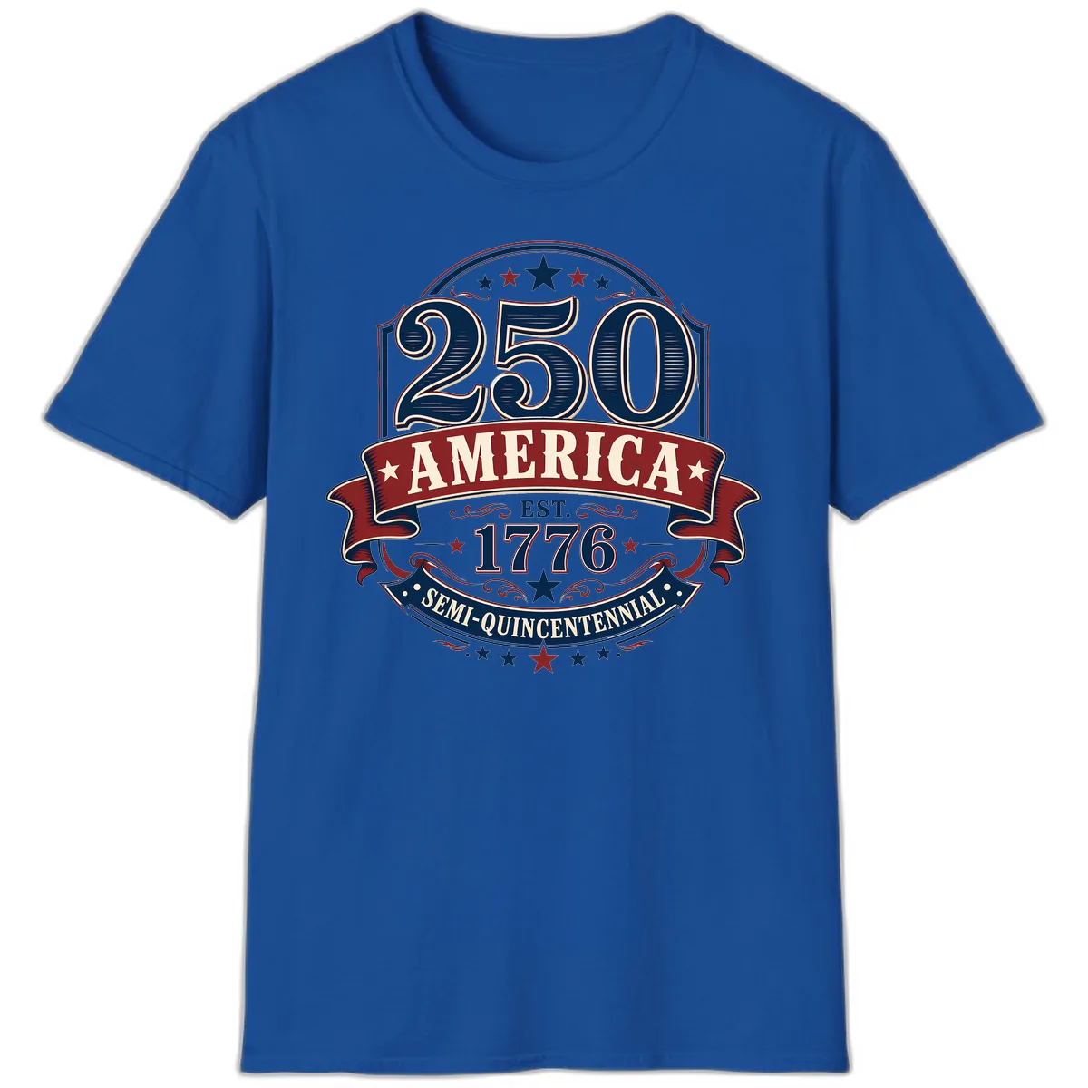 America 250th Semi-Quincentennial Celebration T-Shirt in Royal