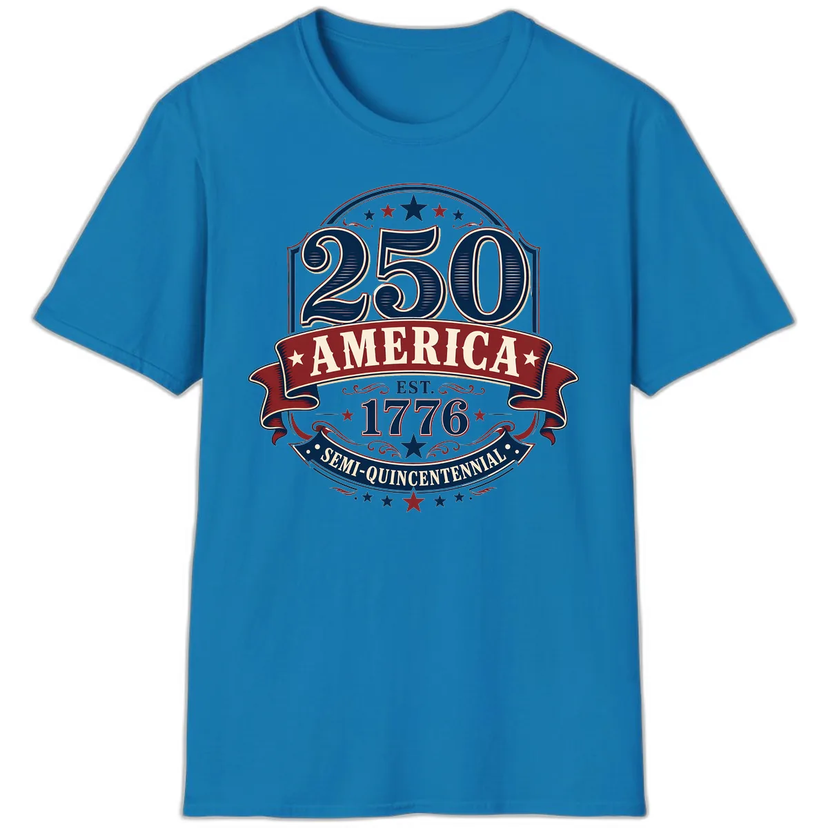 America 250th Semi-Quincentennial Celebration T-Shirt in Sapphire