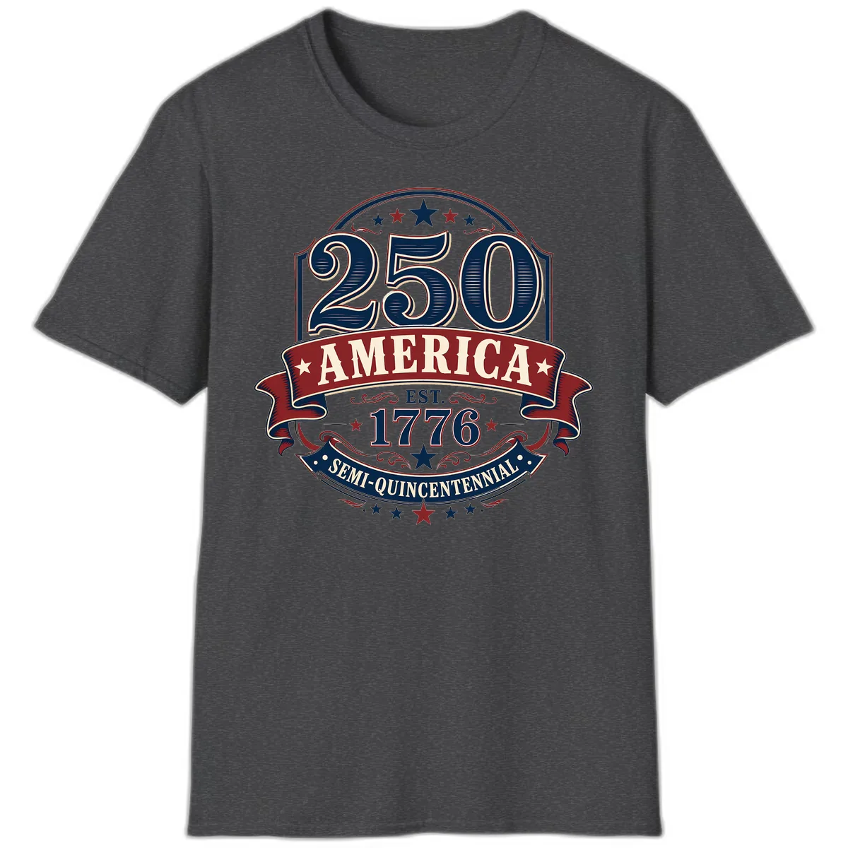 America 250th Semi-Quincentennial Celebration T-Shirt in Dark Heather