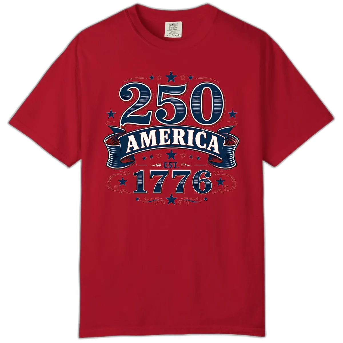 America 250th Anniversary Celebration Comfort Color in Red