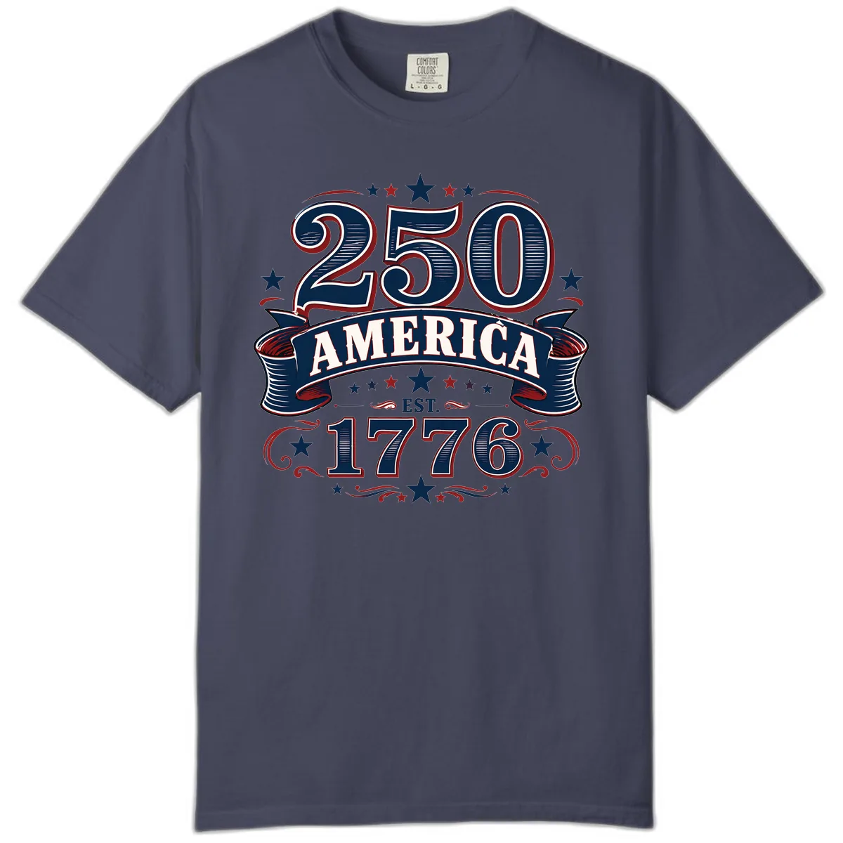 America 250th Anniversary Celebration Comfort Color in Denim