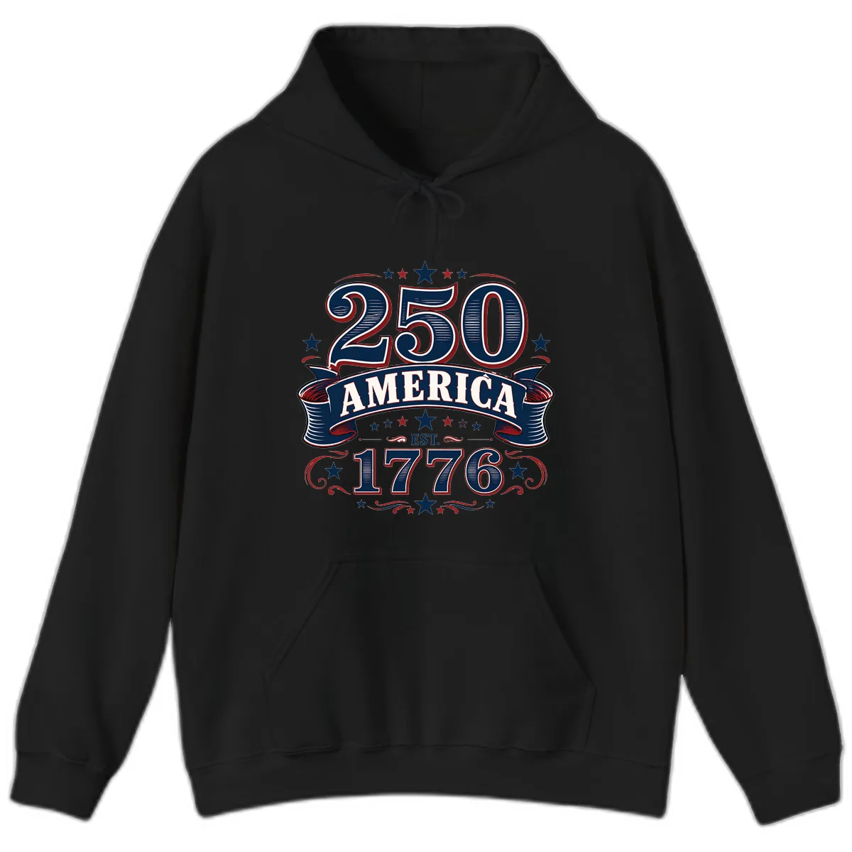 America 250th Anniversary Celebration Hoodie in Black