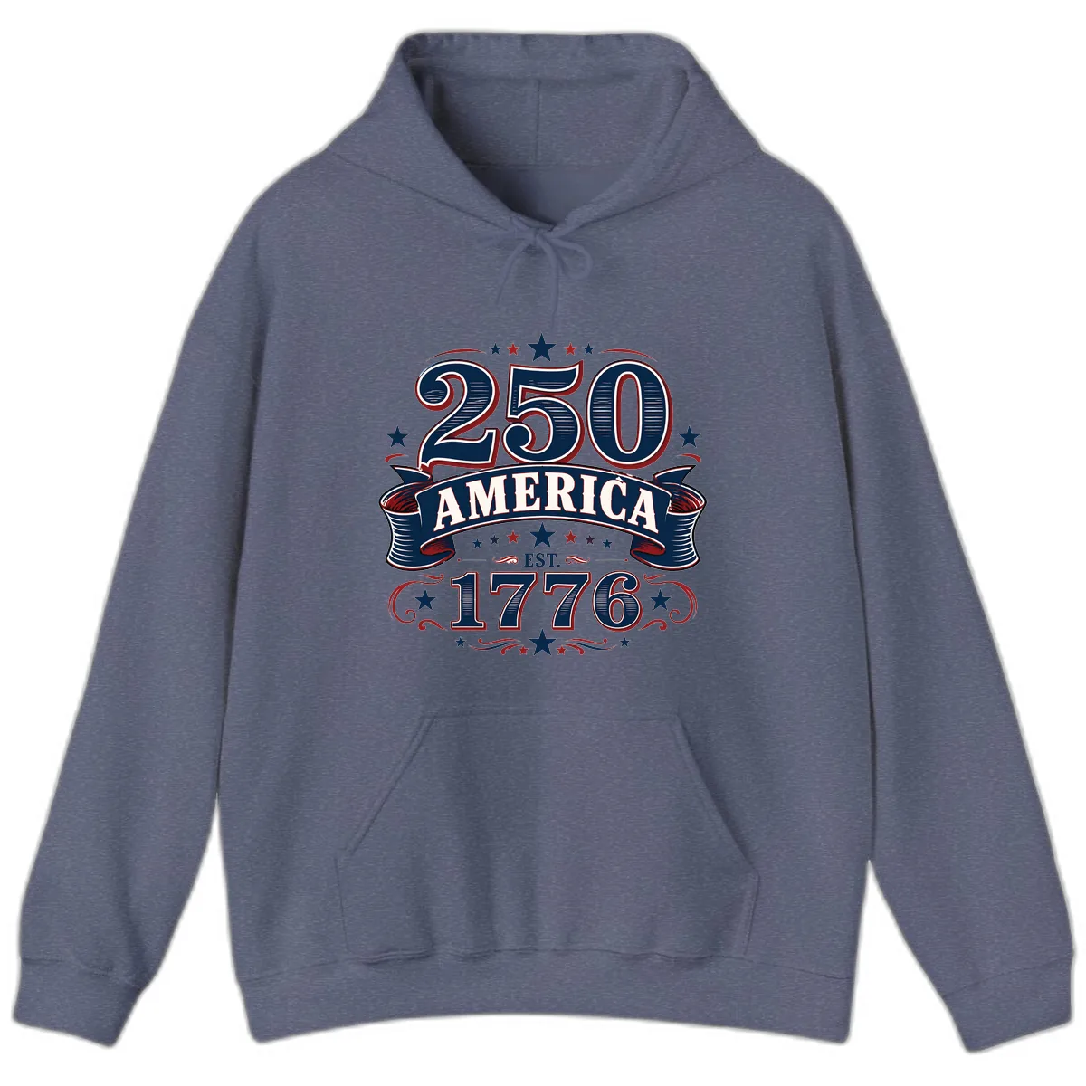 America 250th Anniversary Celebration Hoodie in Heather Navy