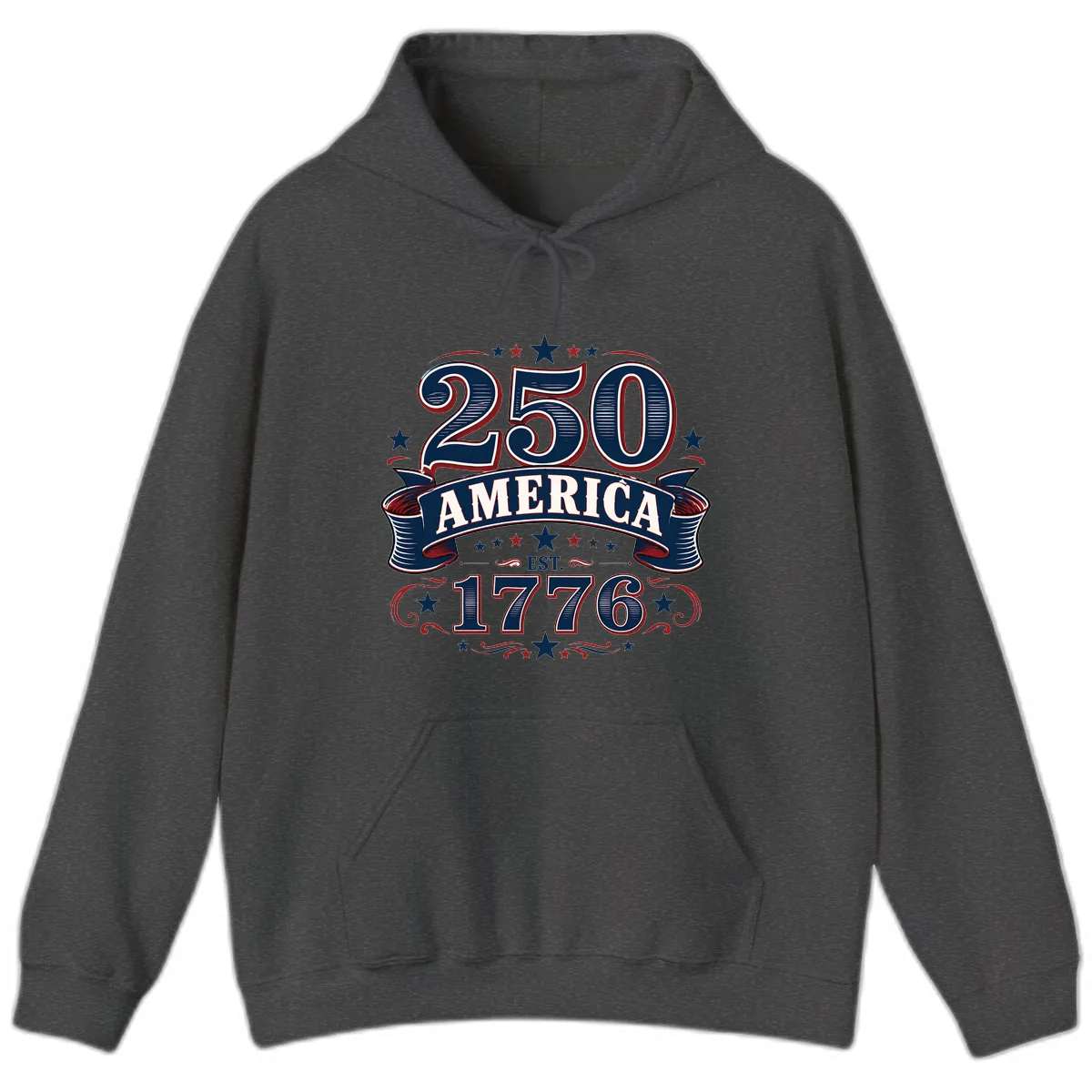 America 250th Anniversary Celebration Hoodie in Dark Heather