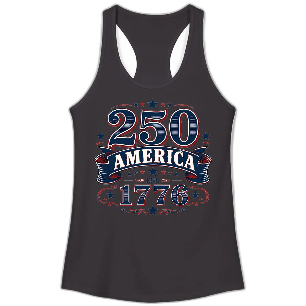 America 250th Anniversary Celebration Ladies Tank in Black