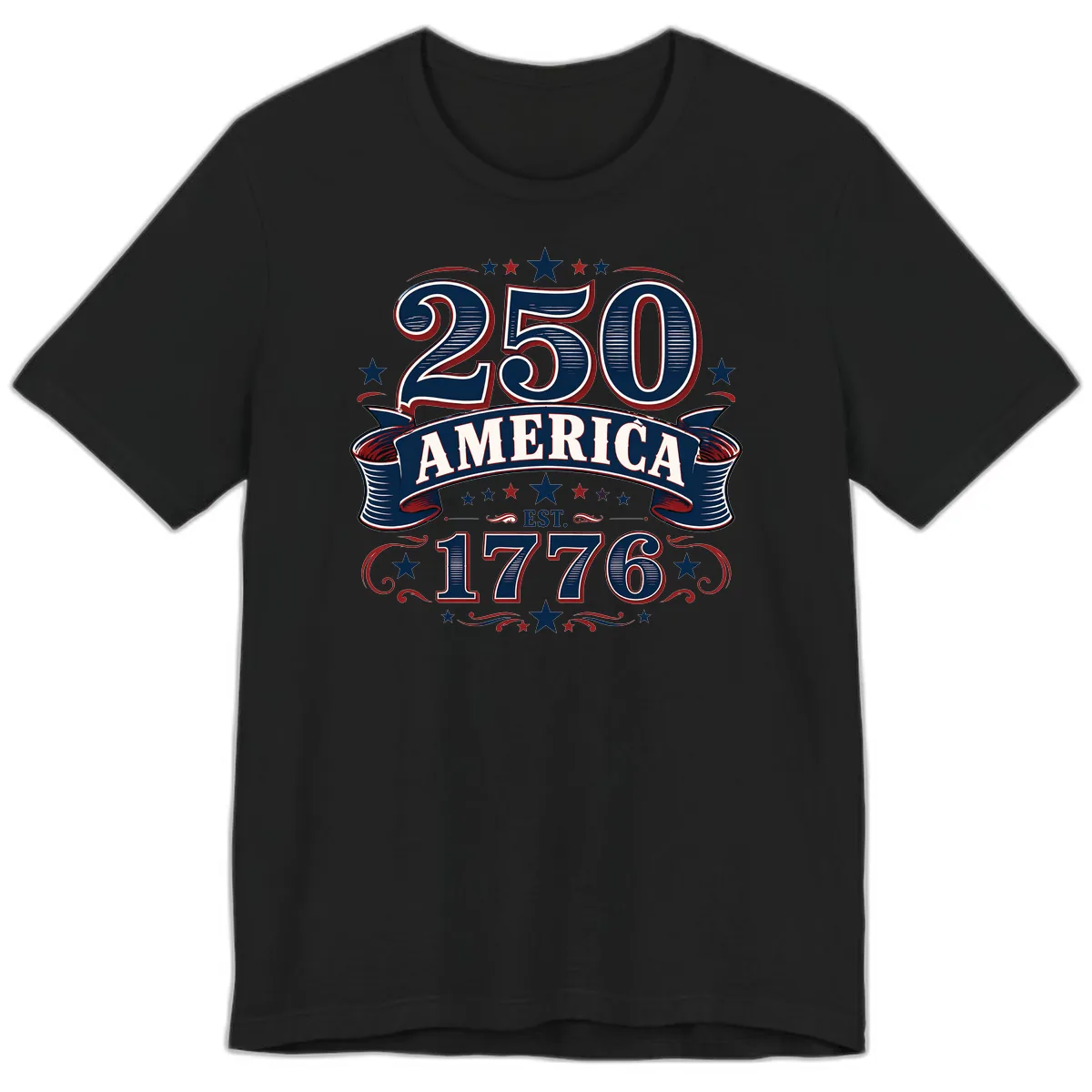 America 250th Anniversary Celebration Premium T-Shirt in Black