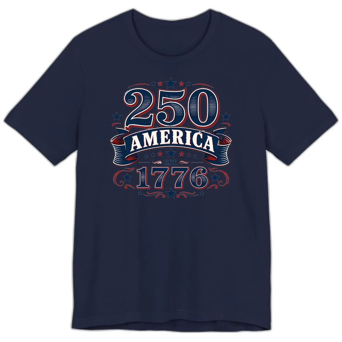 America 250th Anniversary Celebration Premium T-Shirt in Navy
