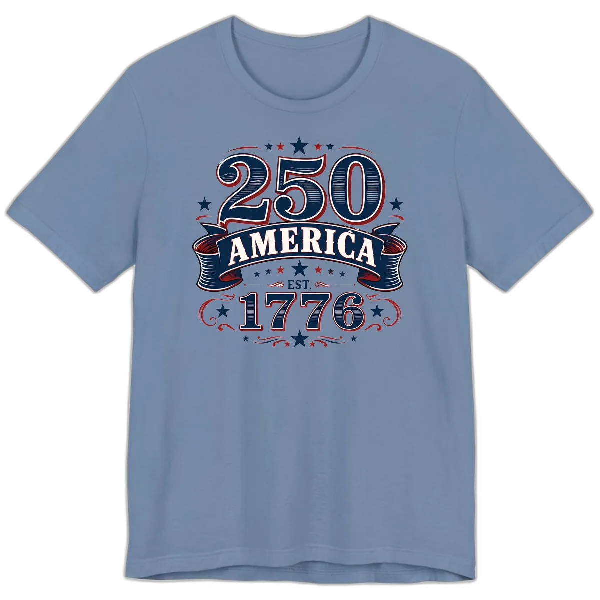 America 250th Anniversary Celebration Premium T-Shirt in Steel Blue