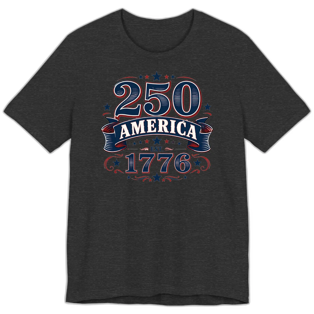 America 250th Anniversary Celebration Premium T-Shirt in Dark Grey Heather