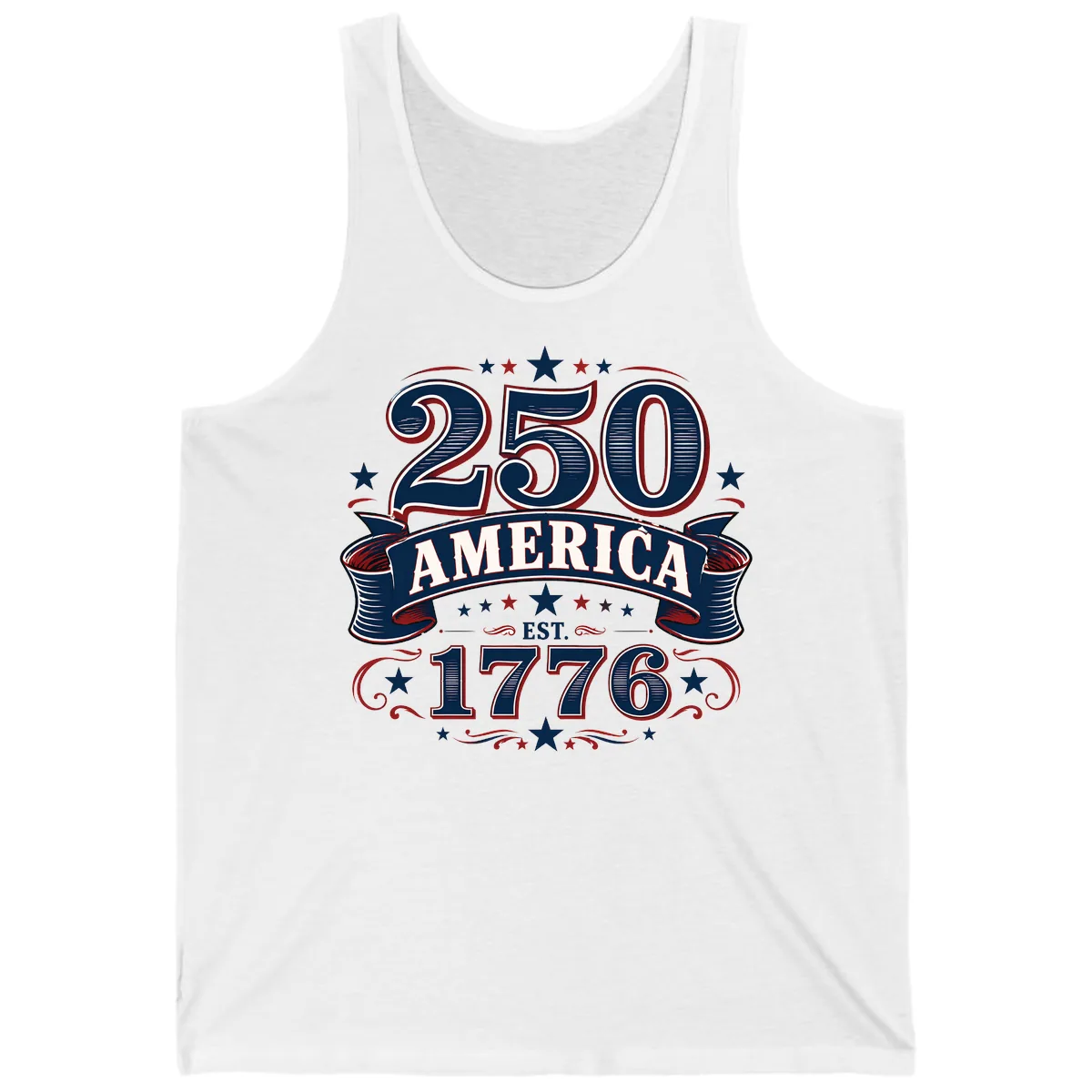 America 250th Anniversary Celebration Tank in White