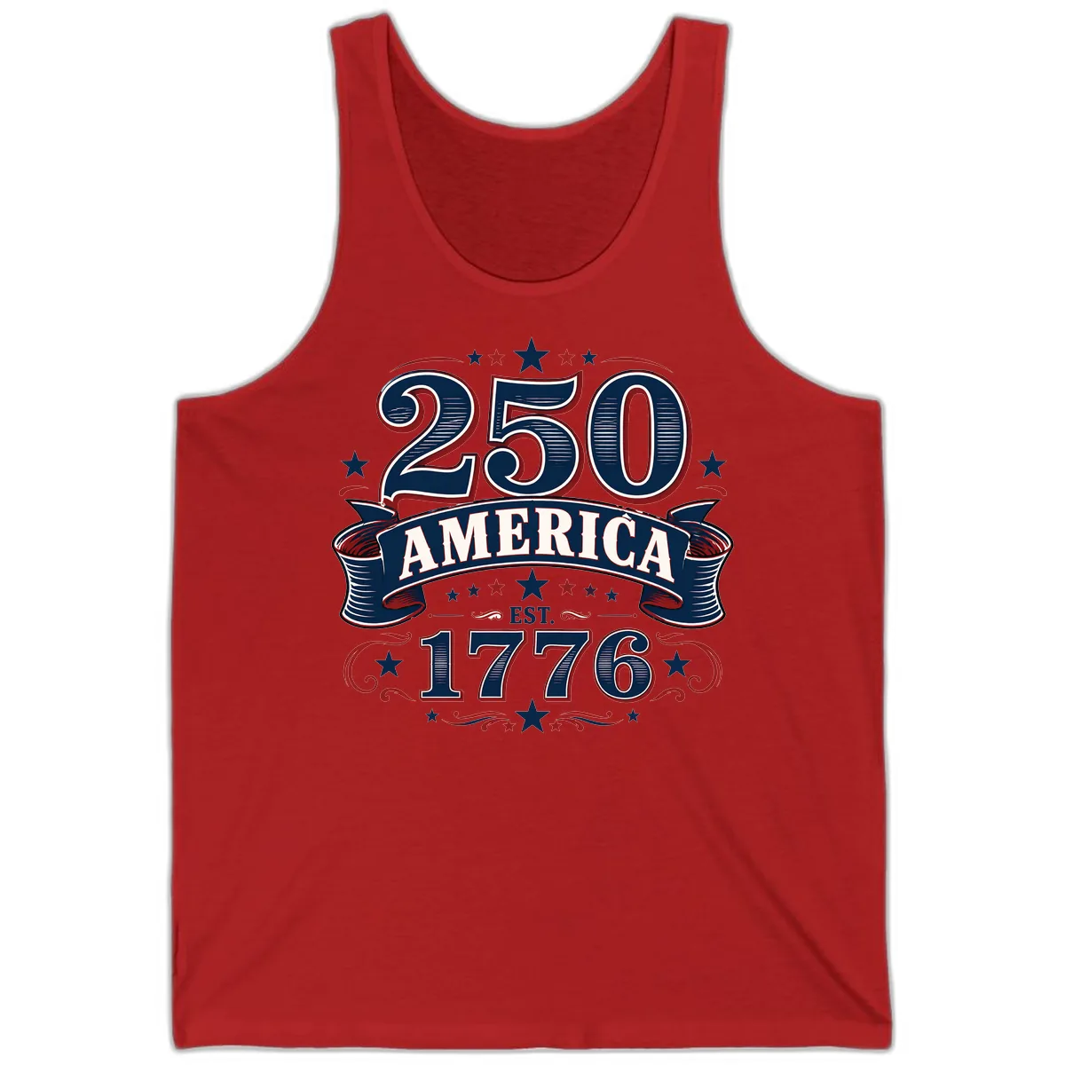 America 250th Anniversary Celebration Tank in Red