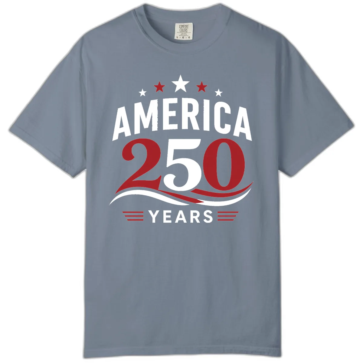 America 250th Anniversary Celebration Comfort Color in Blue Jean