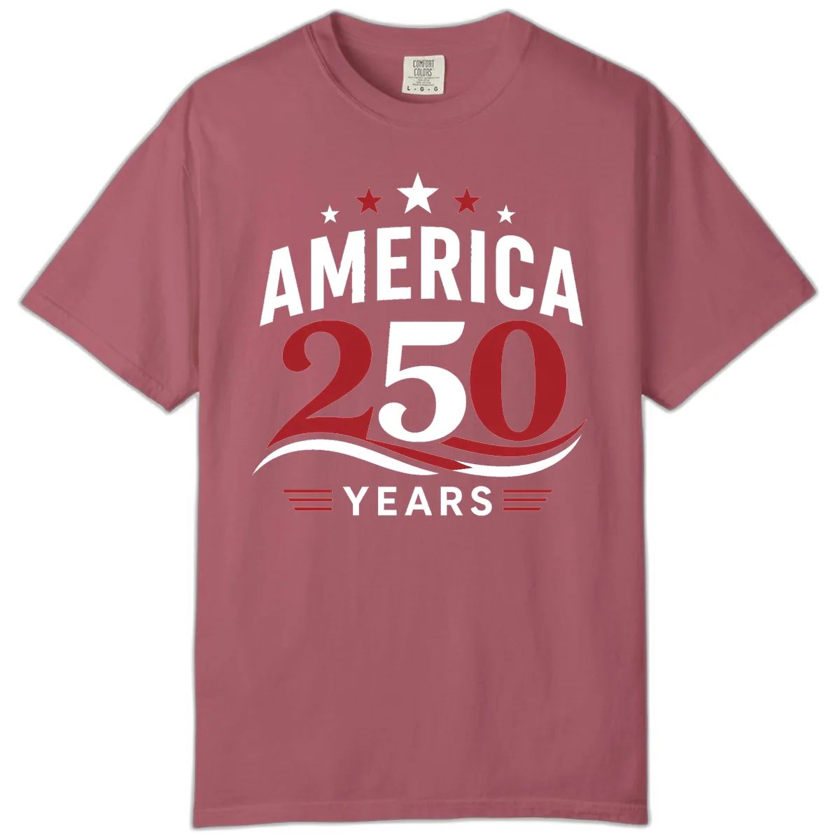 America 250th Anniversary Celebration Comfort Color in Crimson