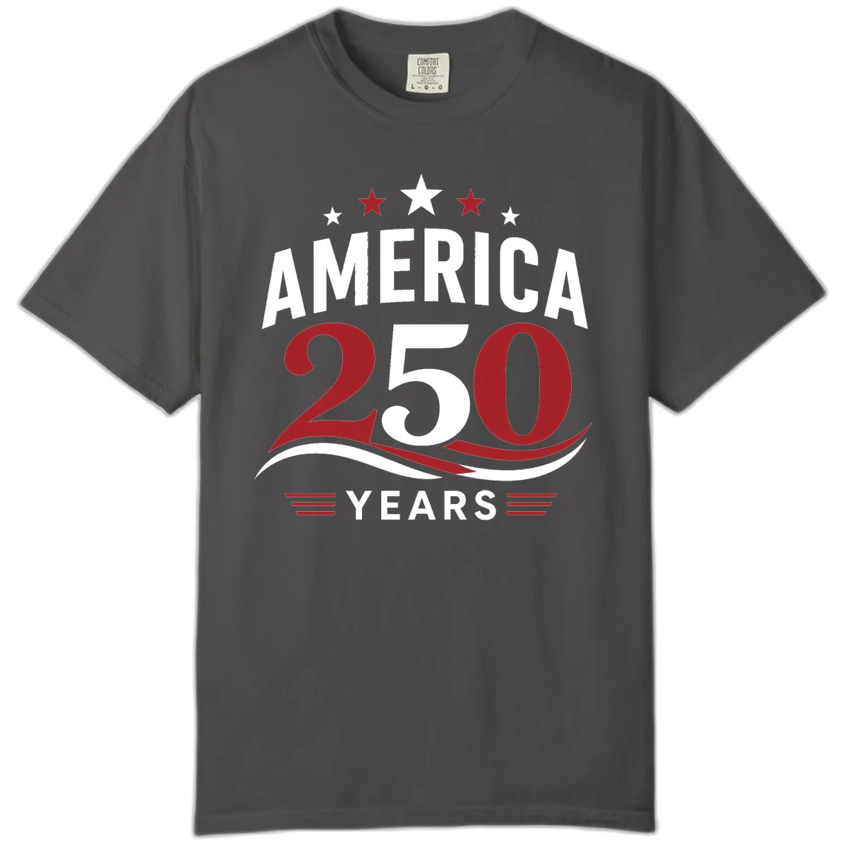 America 250th Anniversary Celebration Comfort Color in Graphite