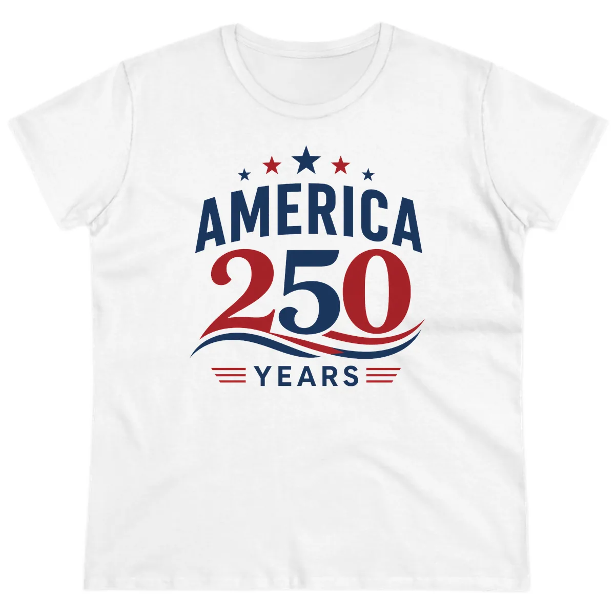America 250th Anniversary Celebration Ladies Tee in White