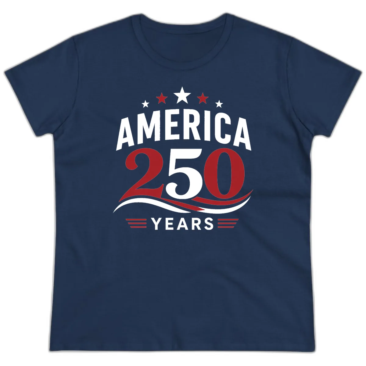 America 250th Anniversary Celebration Ladies Tee in Navy
