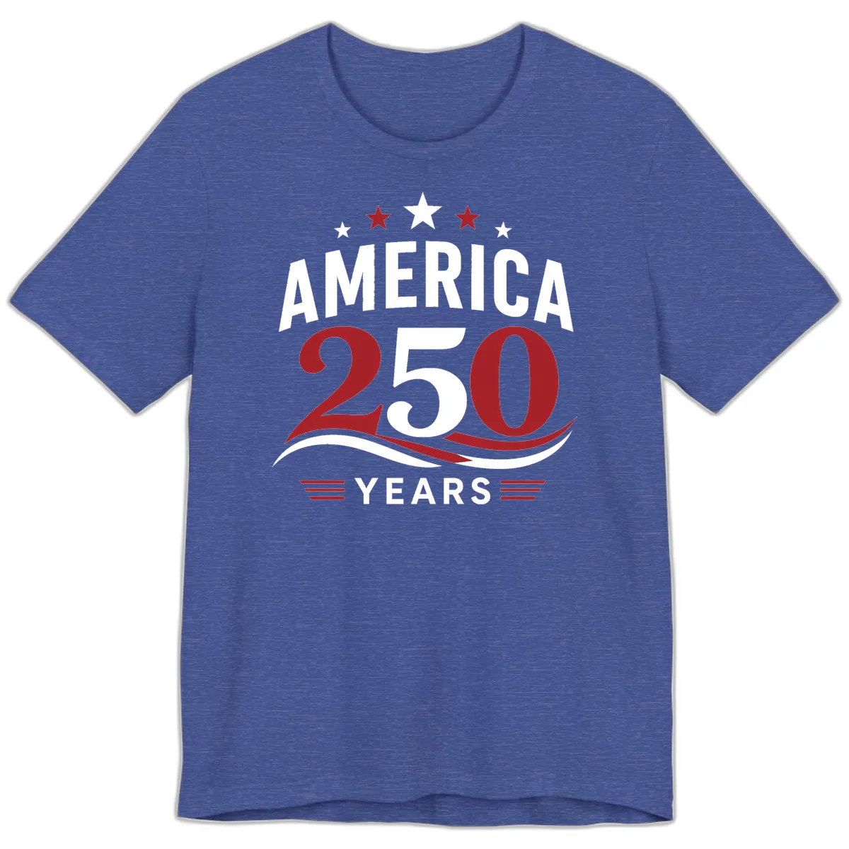 America 250th Anniversary Celebration Premium T-Shirt in Heather True Royal