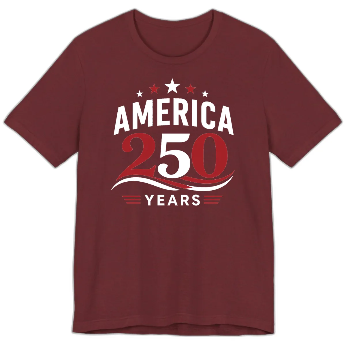 America 250th Anniversary Celebration Premium T-Shirt in Heather Cardinal