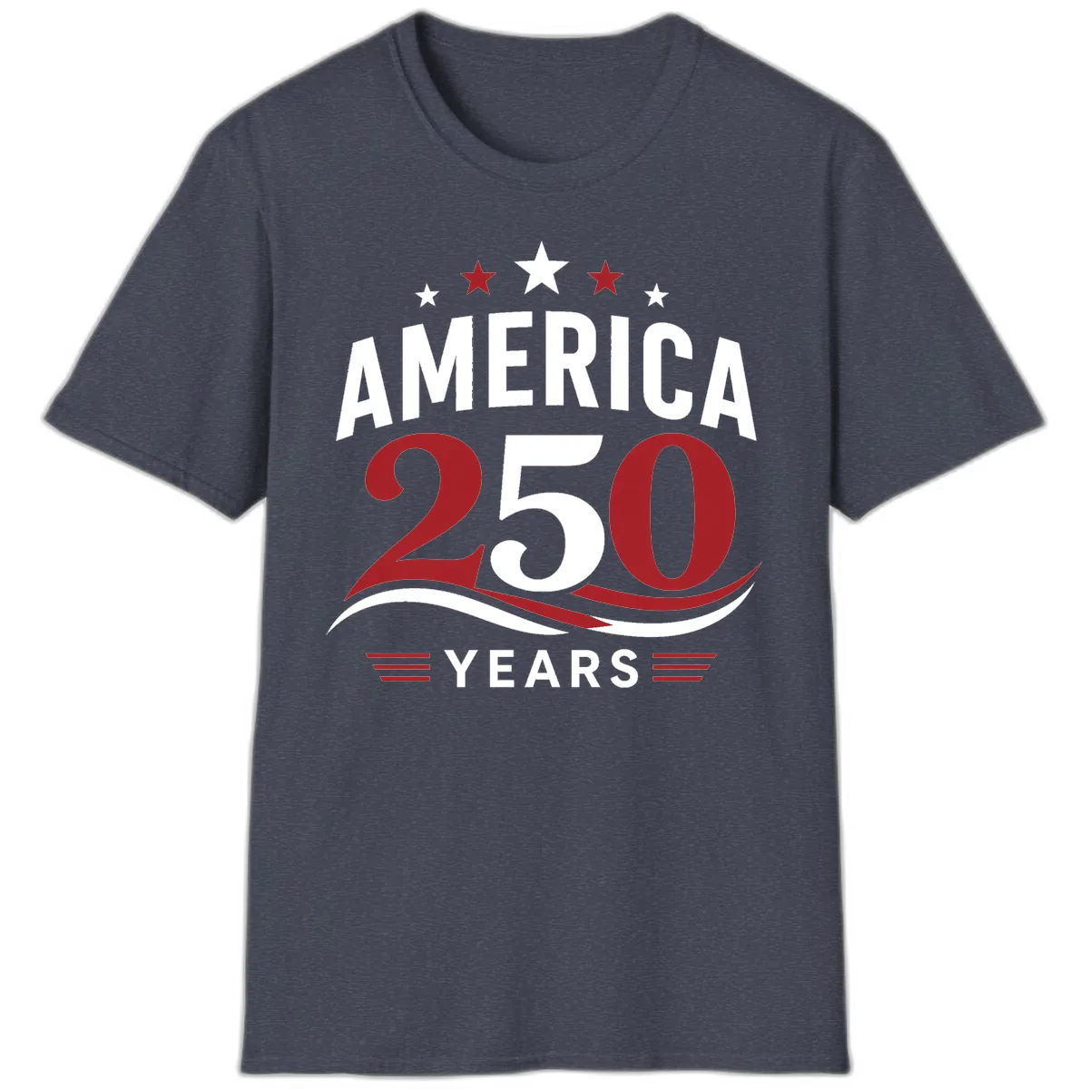 America 250th Anniversary Celebration T-Shirt in Heather Navy
