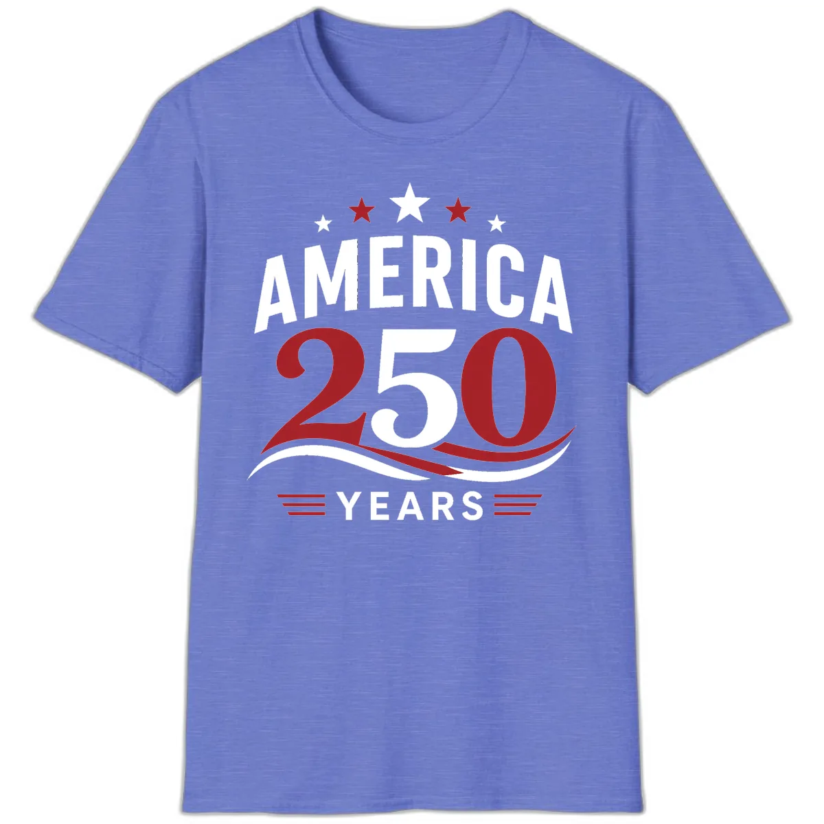 America 250th Anniversary Celebration T-Shirt in Heather Royal