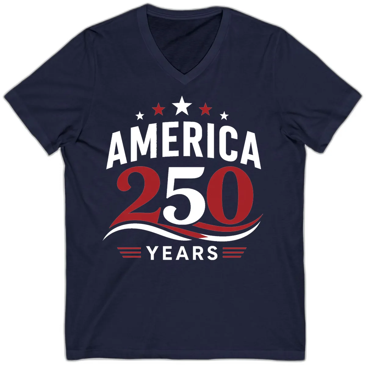 America 250th Anniversary Celebration V-Neck in Navy