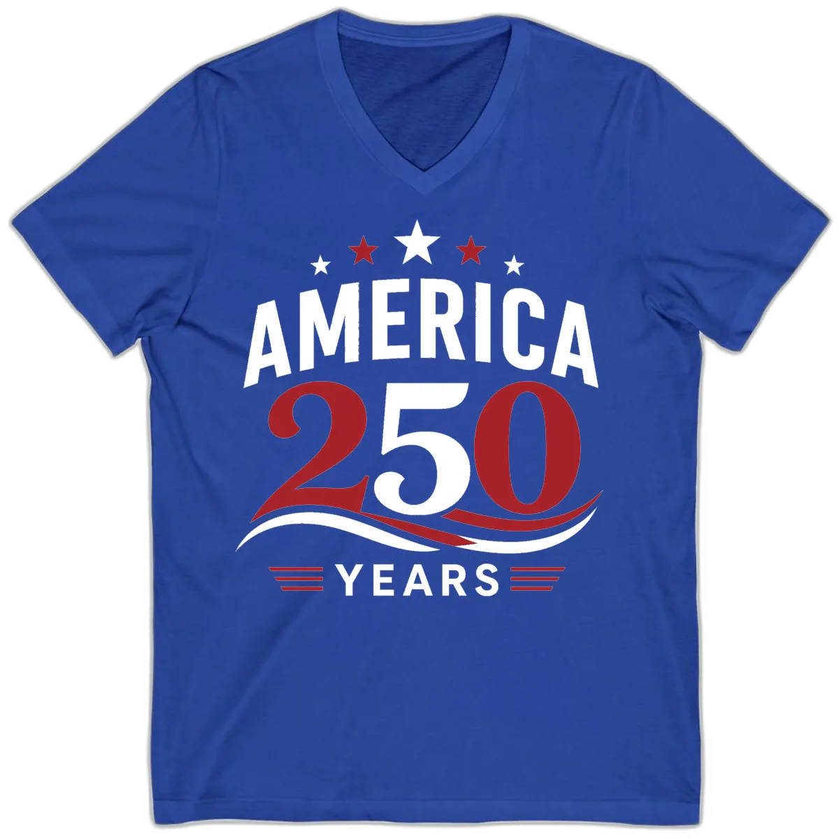 America 250th Anniversary Celebration V-Neck in True Royal