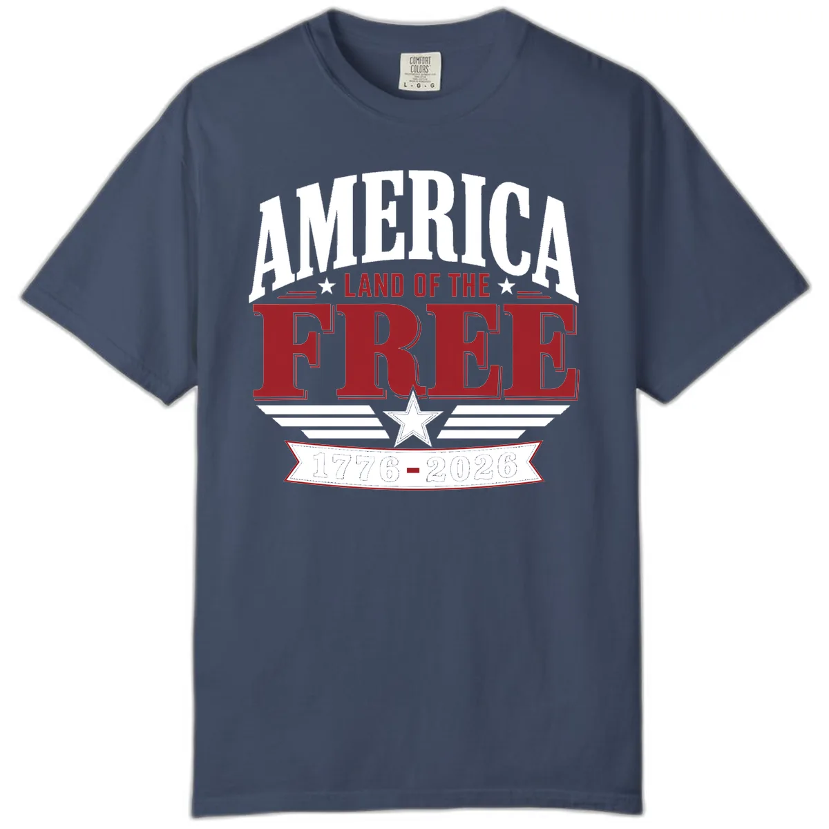 America Land of the Free 250th Celebration Comfort Color in Midnight