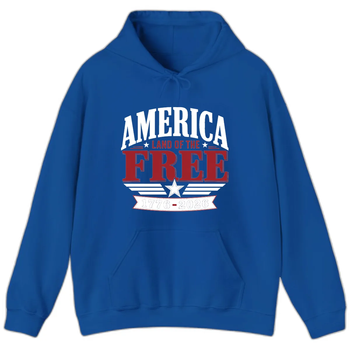 America Land of the Free 250th Celebration Hoodie in Royal