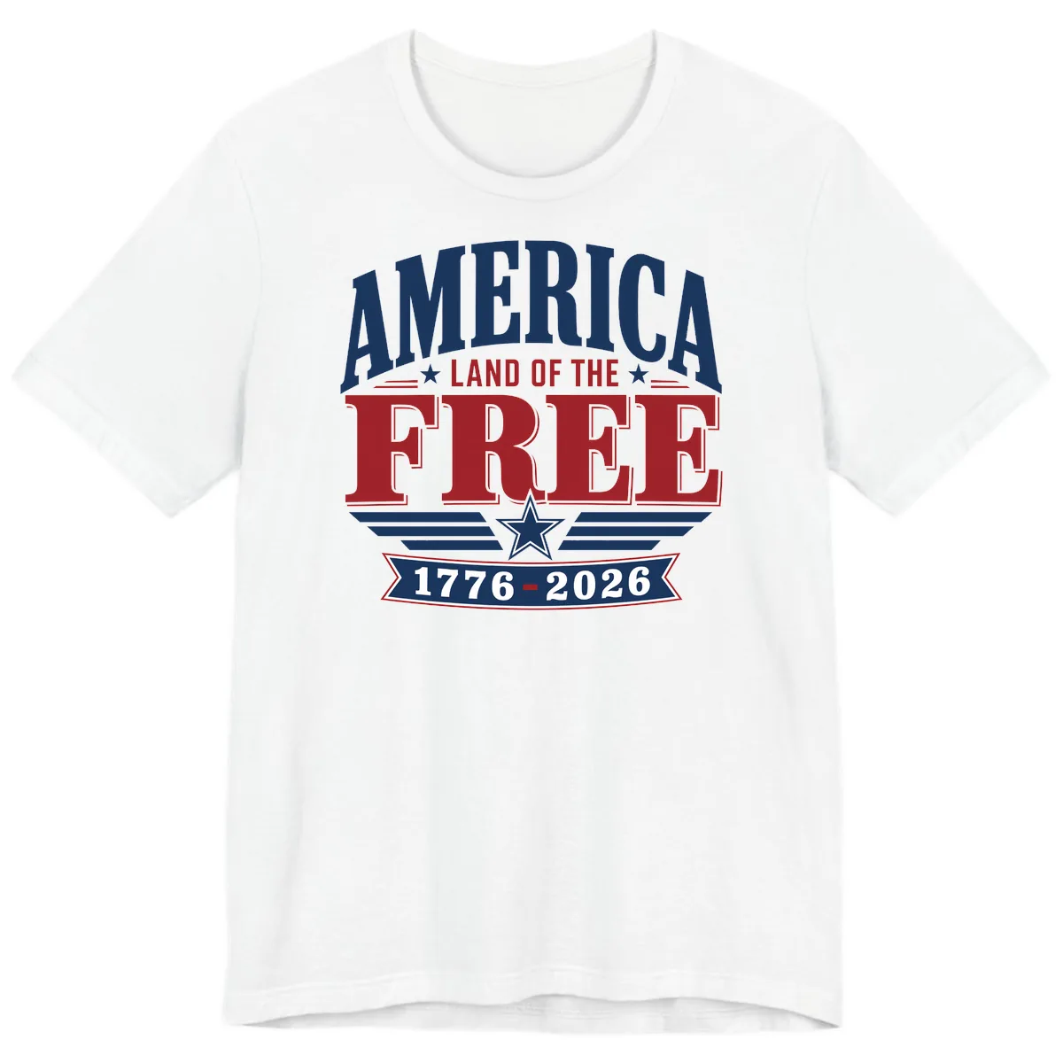 America Land of the Free 250th Celebration Premium T-Shirt in White