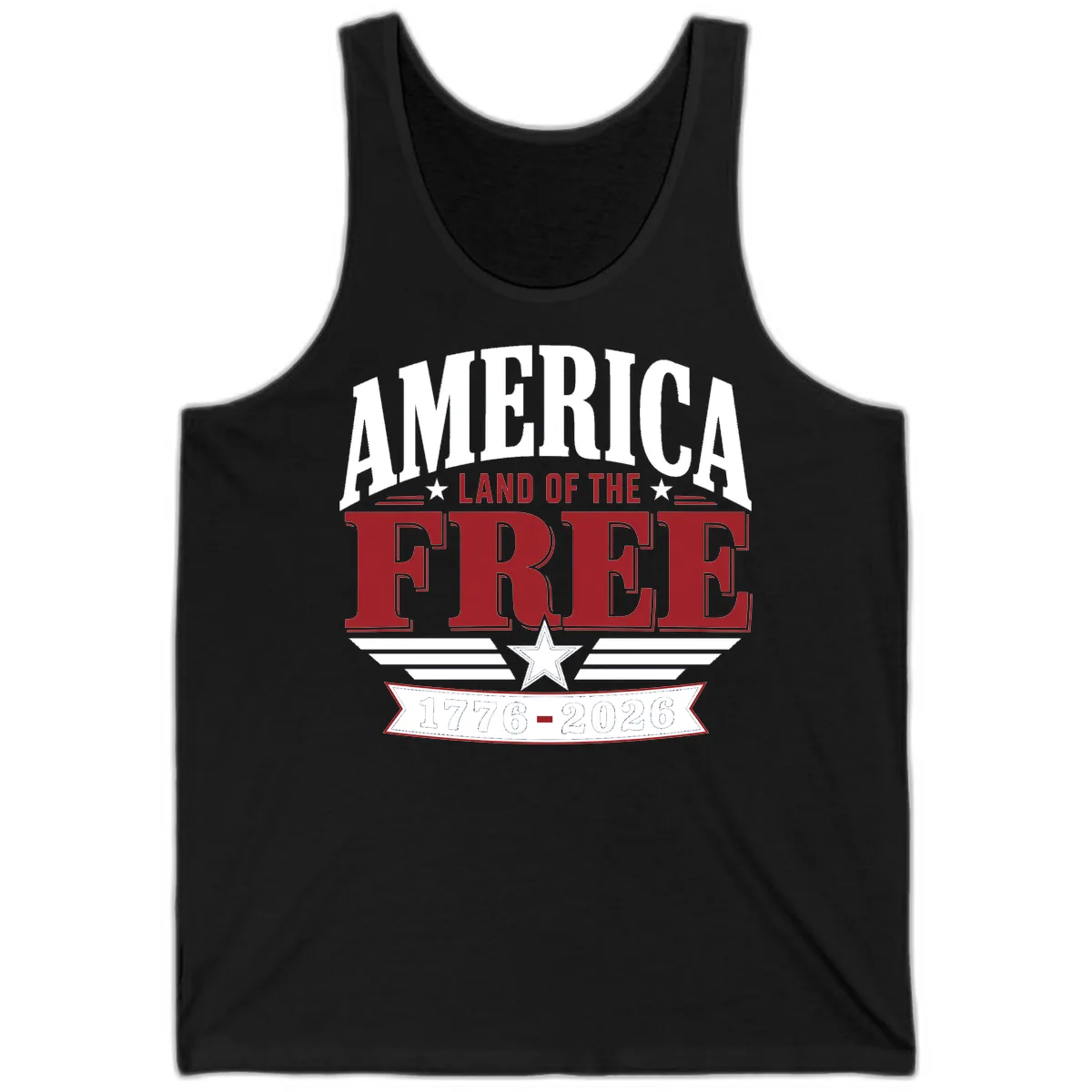 America Land of the Free 250th Celebration Tank in Black